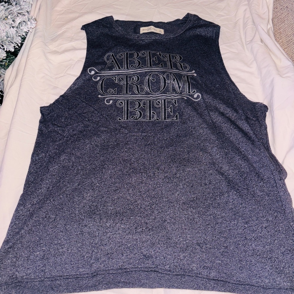 Abercrombie & Fitch Women's Charcoal Muscle Tee